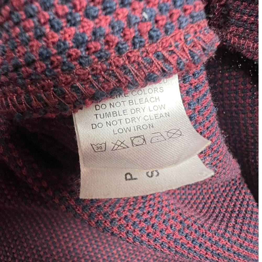 Carbon2Cobalt Shirt Jacket Mens XL Burgundy Snap Front Knit Waffle Yoke Outdoor